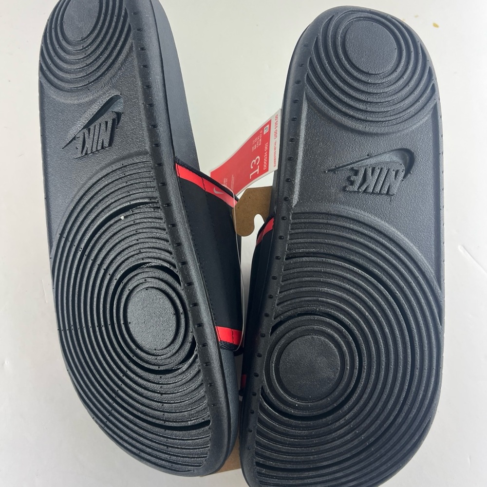 NIKE OHIO STATE OFFCOURT SLIDES SANDALS  BLACK RED RARE NEW DD0534-001 - Picture 4 of 6